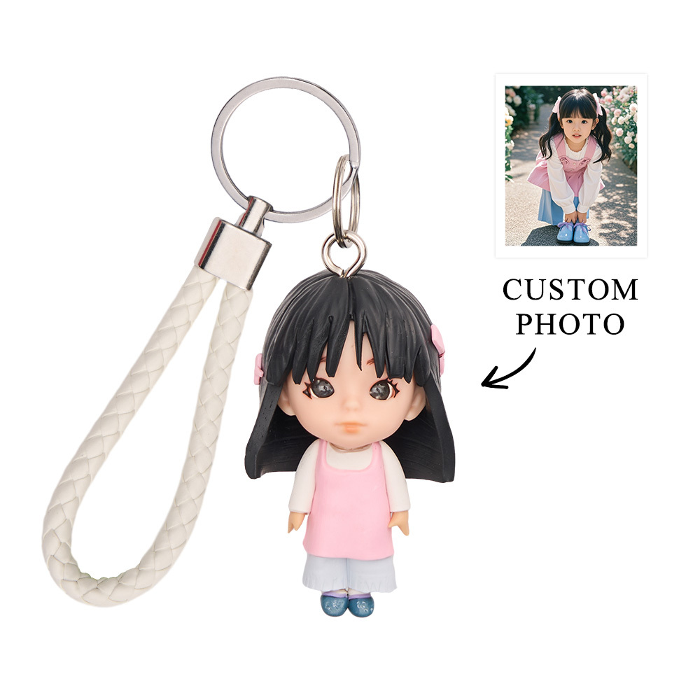 Custom Handmade Clay Figurine Keychain Personalized Polymer Clay Keyring Gift