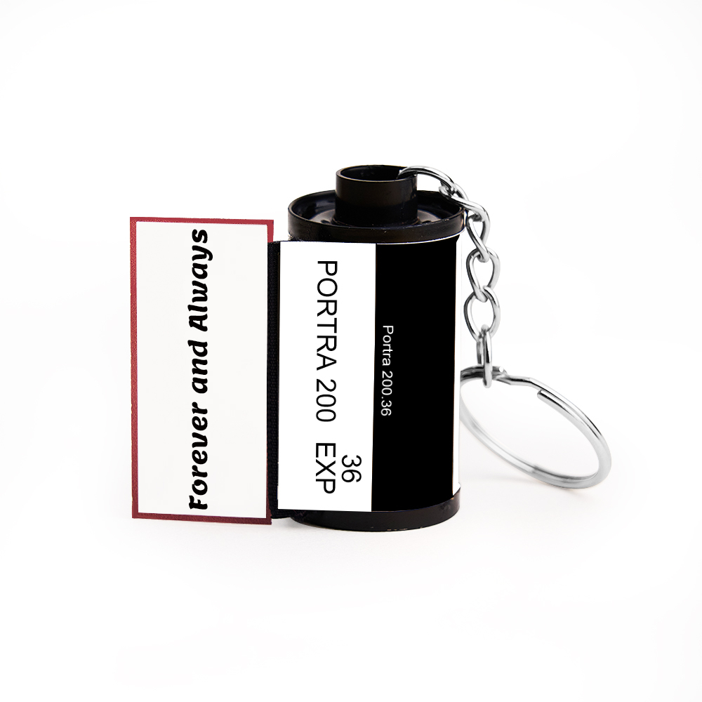 Custom Photo and Message Film Roll Keychain Personalized Photo Memory Film Keychain Photo Reel Keychain Valentine's Day Gift - NameNecklaceAU