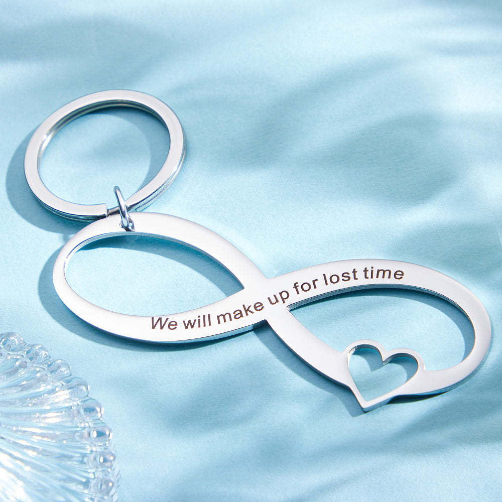 Custom Engraved Keychain Infinity Symbol Hollow Out Creative Gifts - yournamenecklaceau