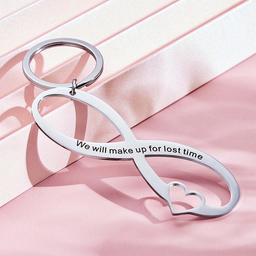 Custom Engraved Keychain Infinity Symbol Hollow Out Creative Gifts - yournamenecklaceau