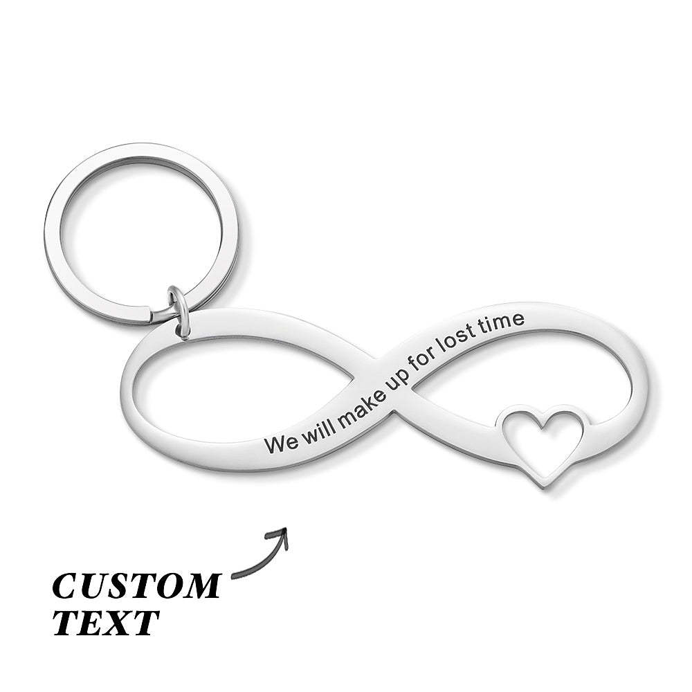 Custom Engraved Keychain Infinity Symbol Hollow Out Creative Gifts - yournamenecklaceau