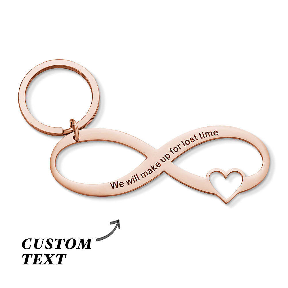 Custom Engraved Keychain Infinity Symbol Hollow Out Creative Gifts - yournamenecklaceau