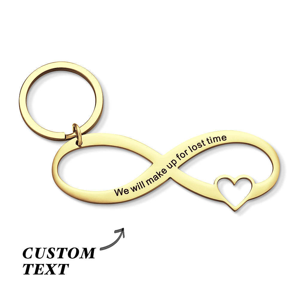 Custom Engraved Keychain Infinity Symbol Hollow Out Creative Gifts - yournamenecklaceau
