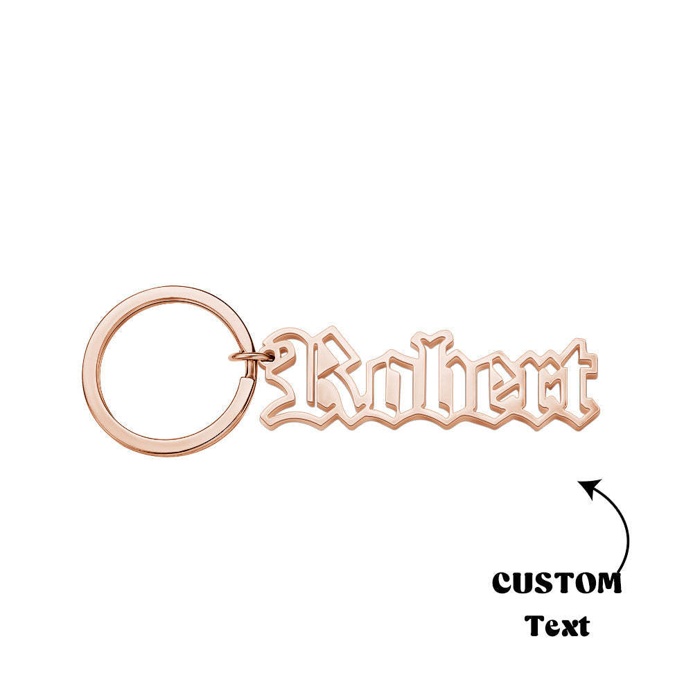 Personalized Name Keychain Custom Letters Stainless Steel  Keychain Unique Gifts for Him - yournamenecklaceau