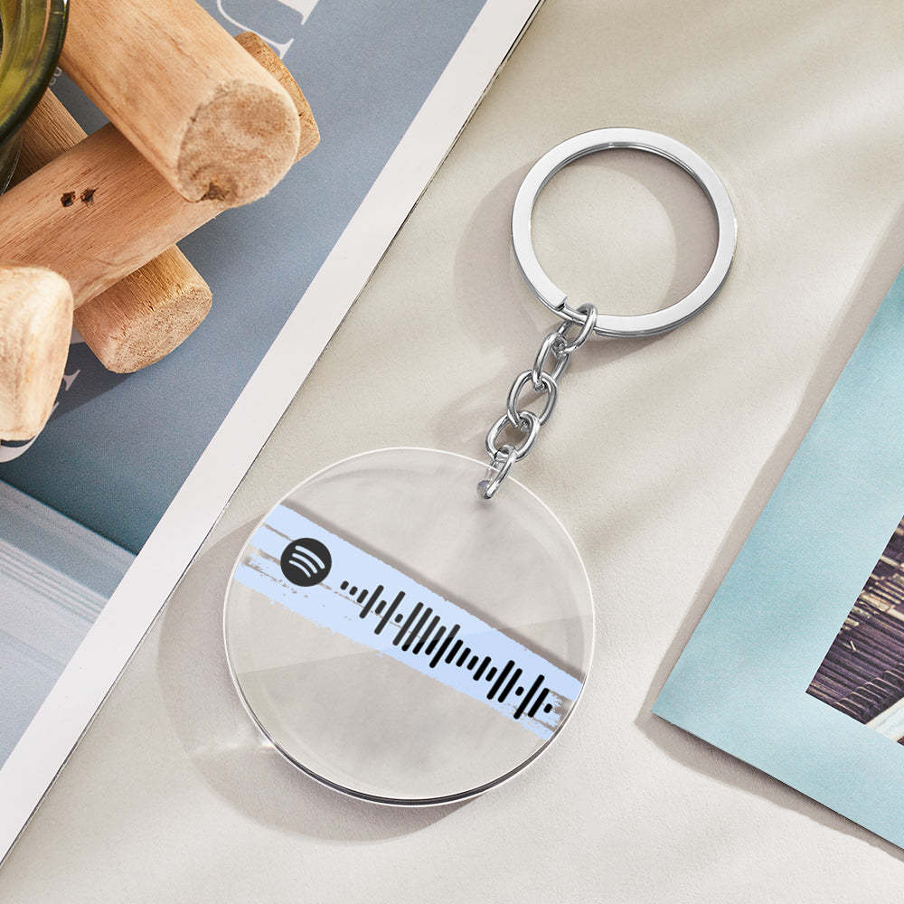 Personalized Scannable Spotify Code Acrylic Keychain Color Music Song Key Chain Valentine's Day Gifts - yournamenecklaceau
