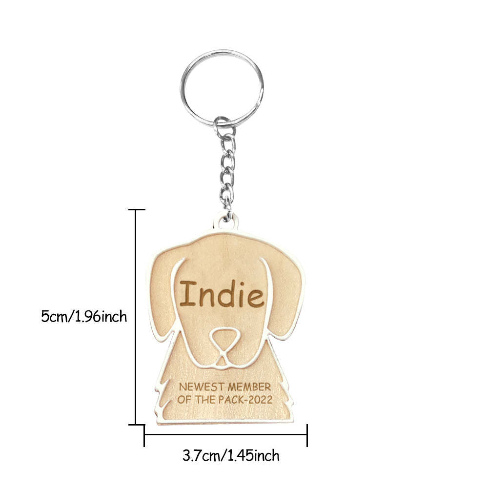 Personalized Newest Member Pet Keychain for Pet Lovers - yournamenecklaceau