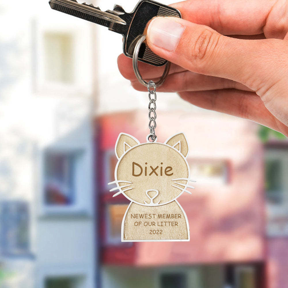 Personalized Newest Member Pet Keychain for Pet Lovers - yournamenecklaceau
