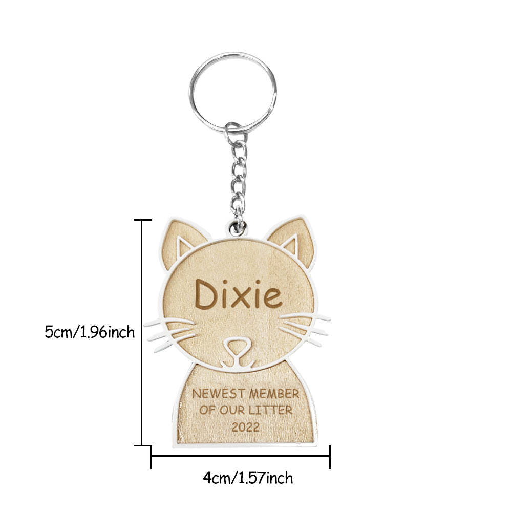 Personalized Newest Member Pet Keychain for Pet Lovers - yournamenecklaceau