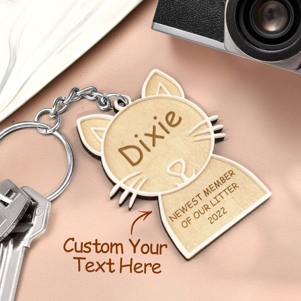 Personalized Newest Member Pet Keychain for Pet Lovers - yournamenecklaceau