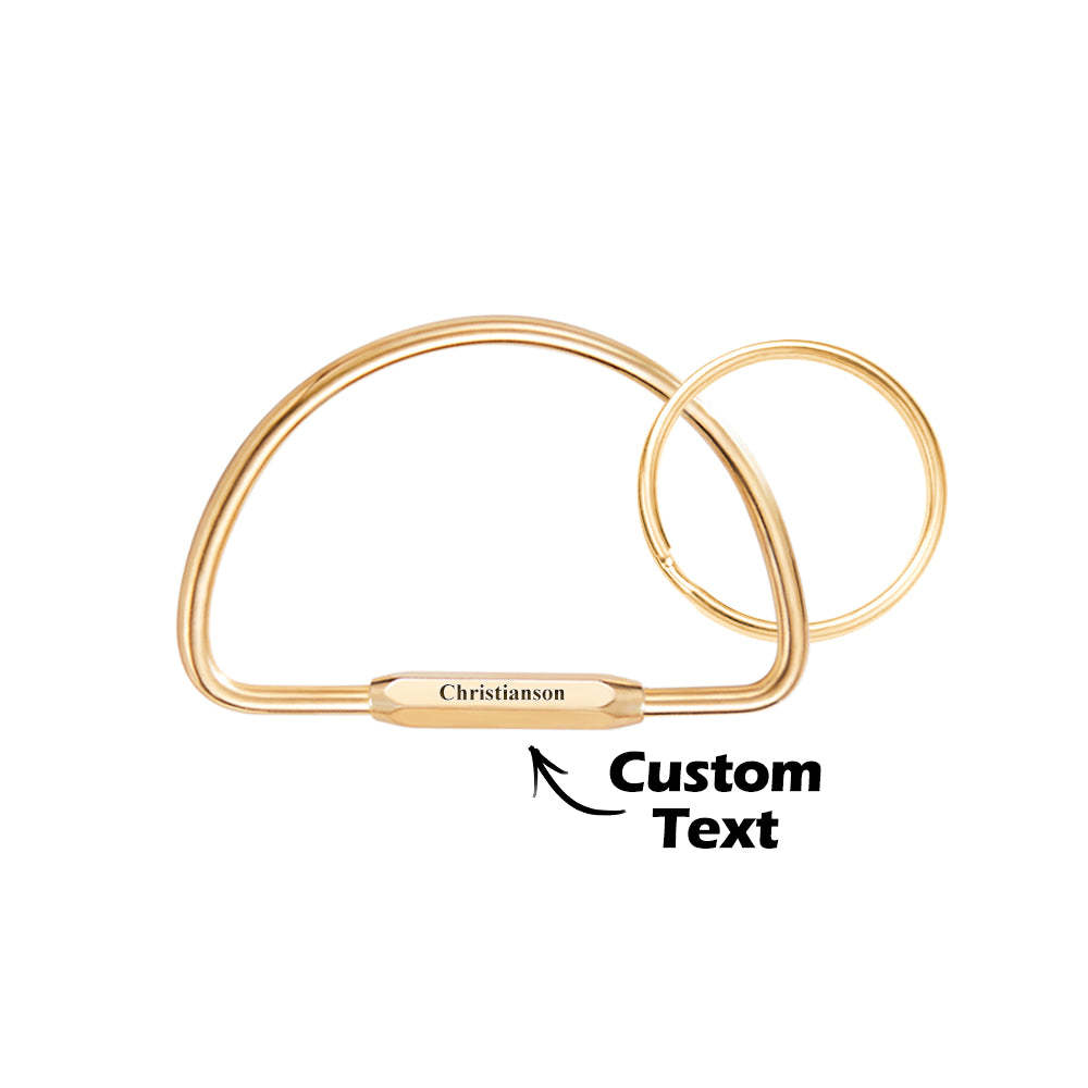 Custom Engraved Keychain Multi-layer Key Ring Brass Creative Gifts - yournamenecklaceau