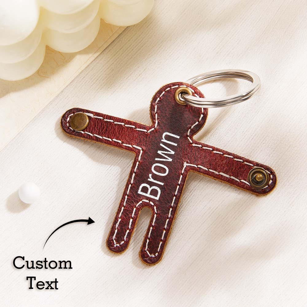 Custom Engraved Keychains Creative Human Shape Funny Gifts - yournamenecklaceau