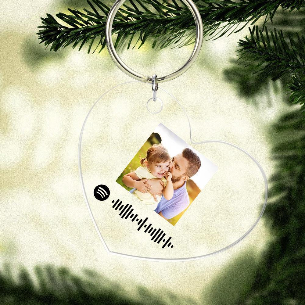 Scannable Spotify Code Keychain Spotify Favorite Song Photo Engraved Keychain Father's Gifts us