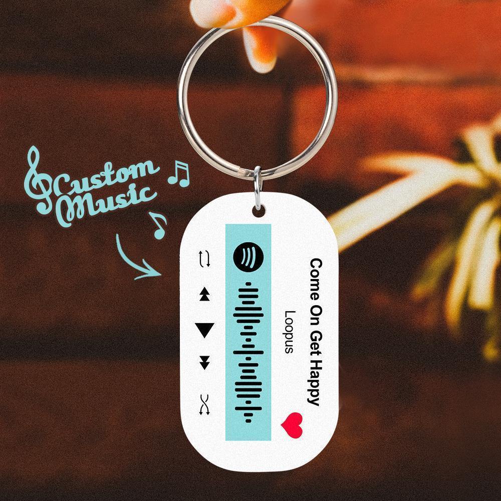 Scannable Spotify Code Keychain Spotify Favorite Song Keychain Song or Playlist us