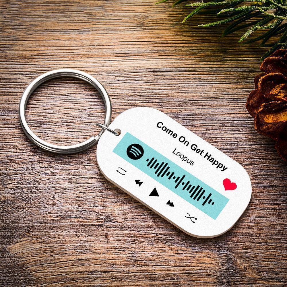 Scannable Spotify Code Keychain Spotify Favorite Song Keychain Song or Playlist us