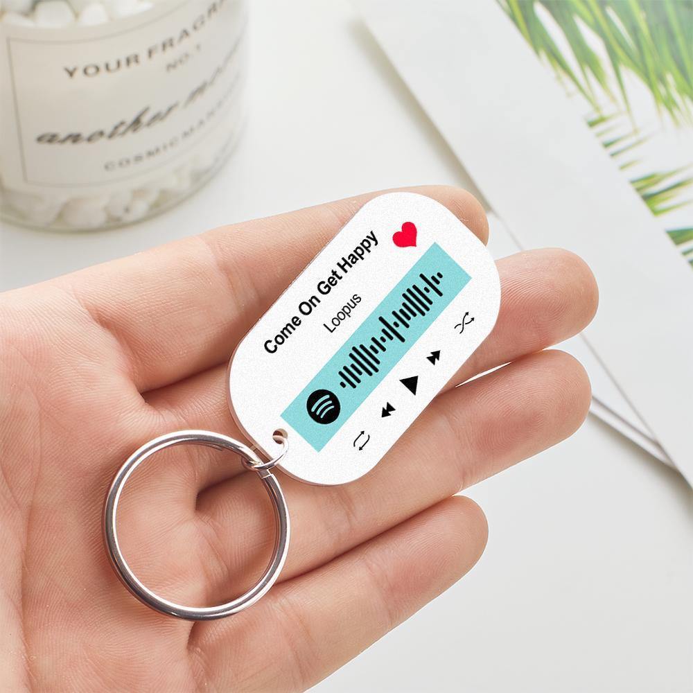 Scannable Spotify Code Keychain Spotify Favorite Song Keychain Song or Playlist us