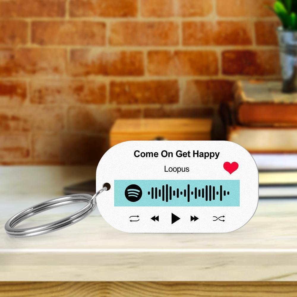 Scannable Spotify Code Keychain Spotify Favorite Song Keychain Song or Playlist us