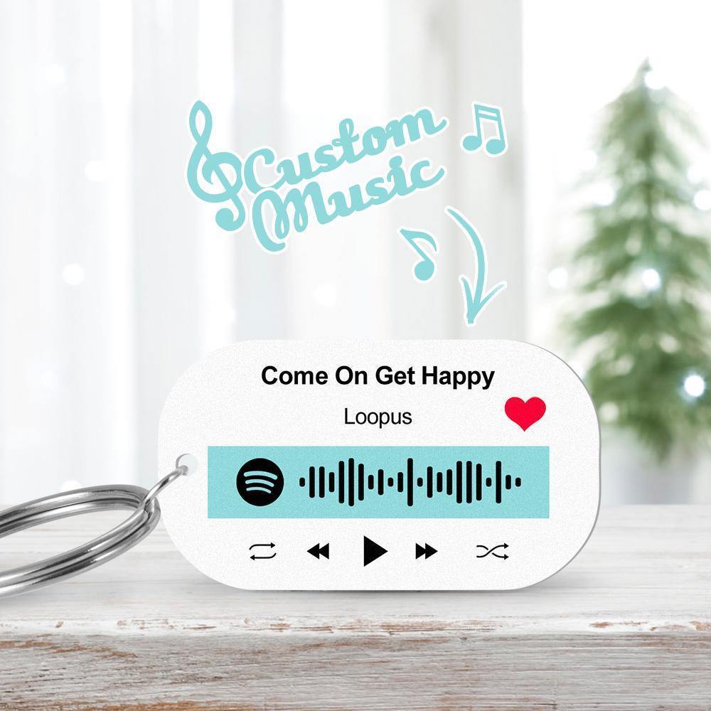 Scannable Spotify Code Keychain Spotify Favorite Song Keychain Song or Playlist us