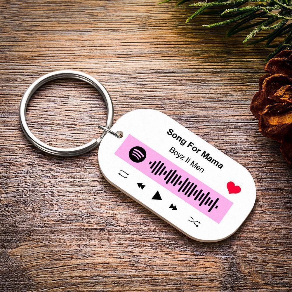 Scannable Spotify Code Keychain Spotify Favorite Song Engraved Keychain Gifts for Her Pink us