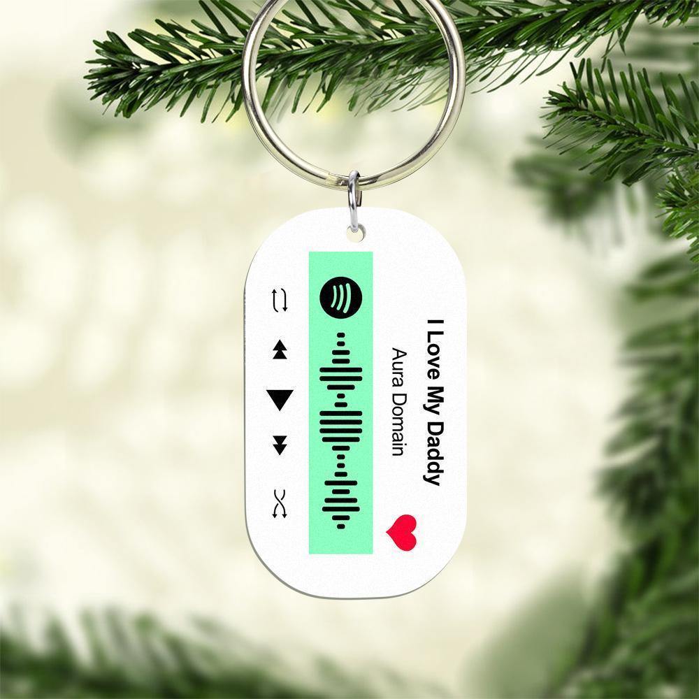 Scannable Spotify Code Keychain Spotify Favorite Song Engraved Keychain Memory Gifts for Him us