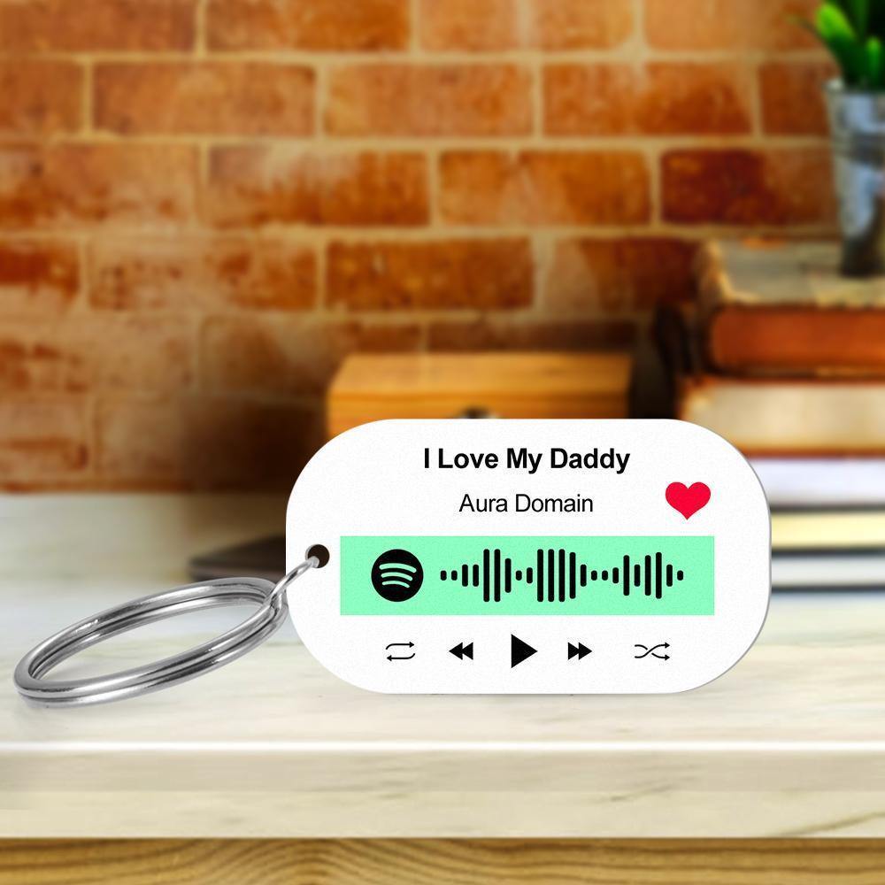 Scannable Spotify Code Keychain Spotify Favorite Song Engraved Keychain Memory Gifts for Him us