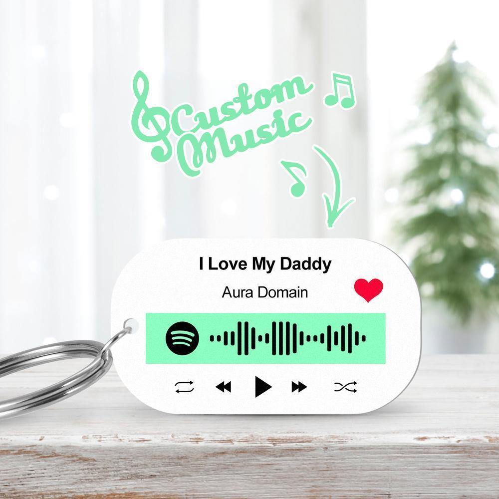 Scannable Spotify Code Keychain Spotify Favorite Song Engraved Keychain Memory Gifts for Him us