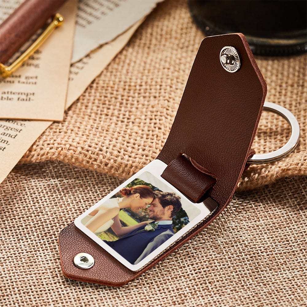 Couple Gifts Custom Leather Keychain Personalized Engrave Keychain Anniversary Gift For Couple - yournamenecklaceau