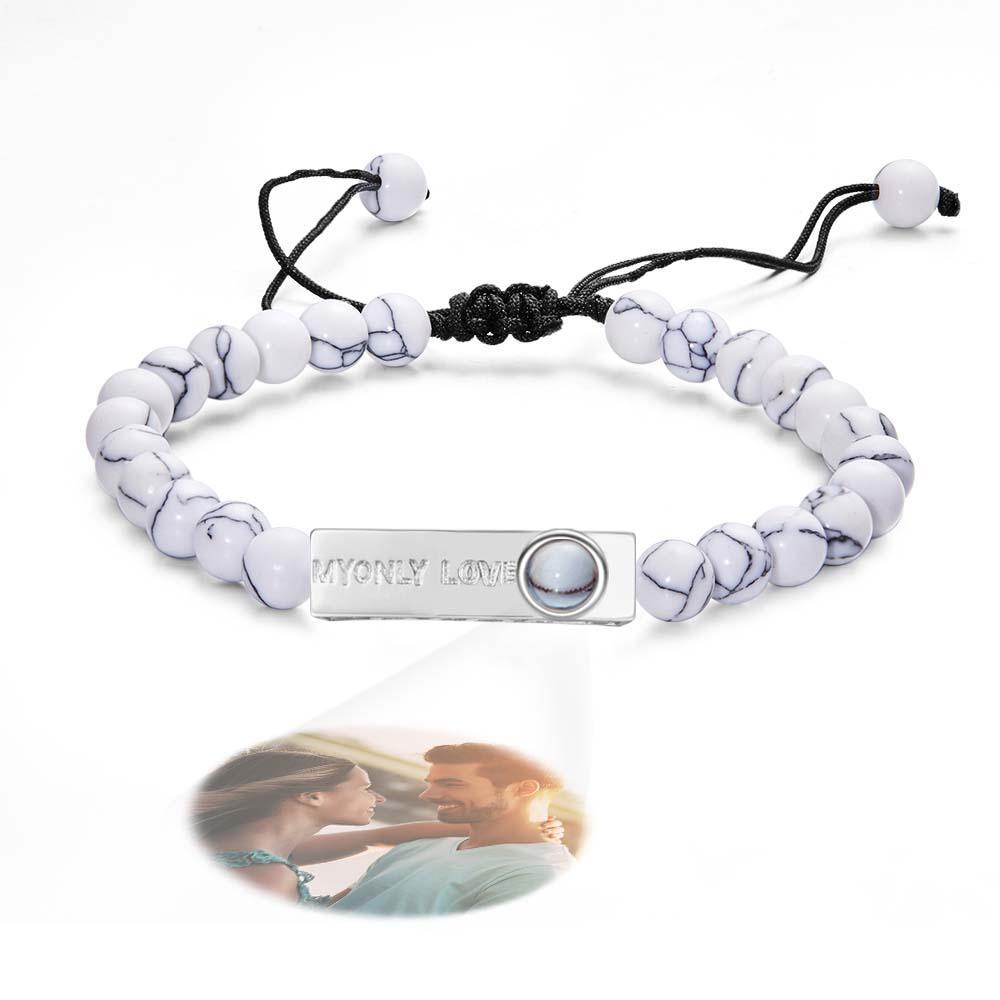 Personalized Photo Projection Beads Bracelet My Only Love Creative Gift For Her - yournamenecklaceau