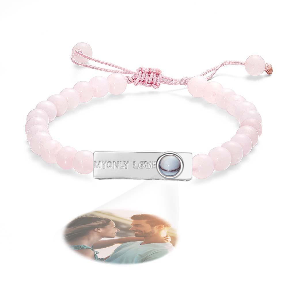 Personalized Photo Projection Beads Bracelet My Only Love Creative Gift For Her - yournamenecklaceau