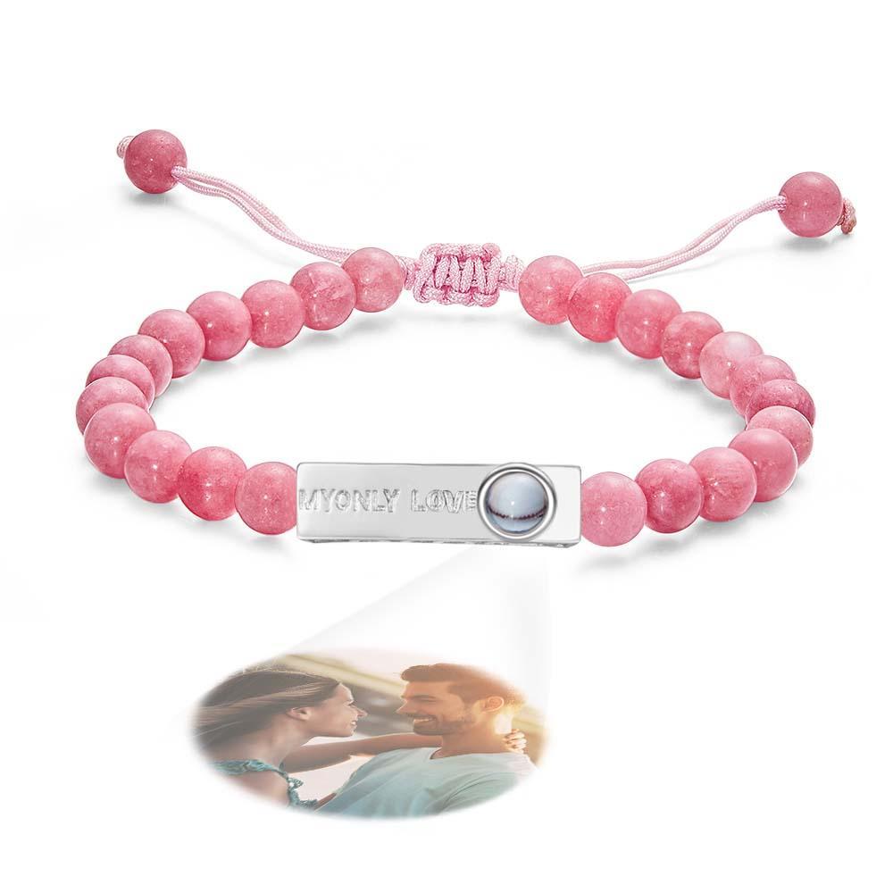 Personalized Photo Projection Beads Bracelet My Only Love Creative Gift For Her - yournamenecklaceau