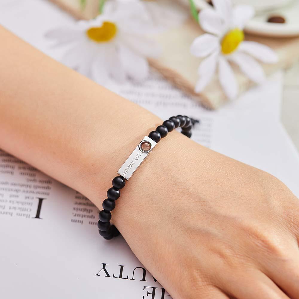 Personalized Photo Projection Beads Bracelet My Only Love Creative Gift For Her - yournamenecklaceau