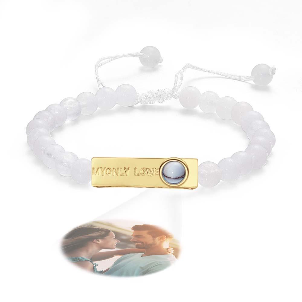 Personalized Photo Projection Beads Bracelet My Only Love Creative Gift For Her - yournamenecklaceau