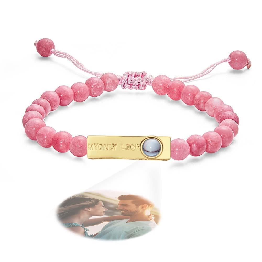 Personalized Photo Projection Beads Bracelet My Only Love Creative Gift For Her - yournamenecklaceau