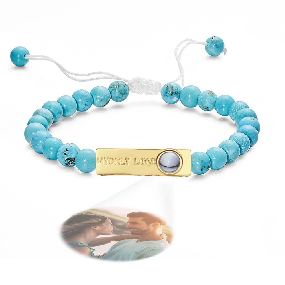 Personalized Photo Projection Beads Bracelet My Only Love Creative Gift For Her - yournamenecklaceau