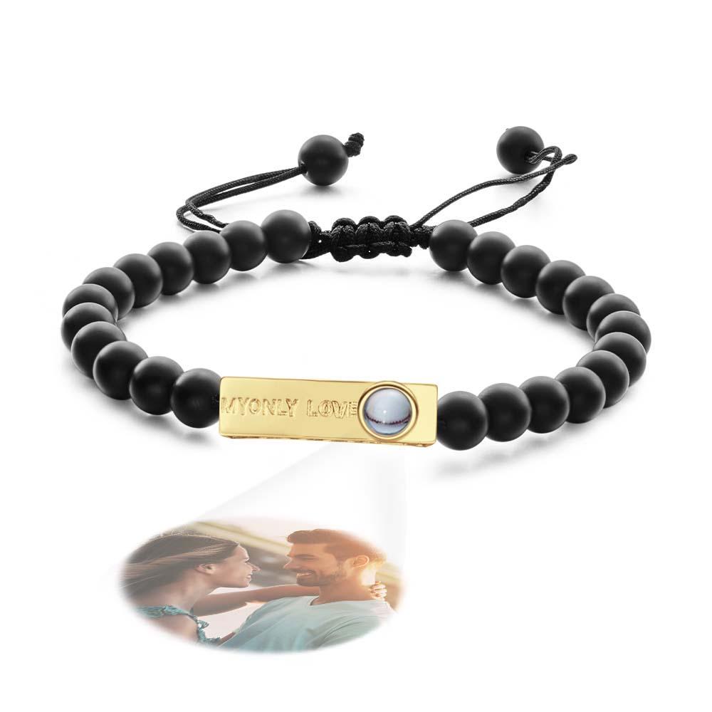 Personalized Photo Projection Beads Bracelet My Only Love Creative Gift For Her - yournamenecklaceau