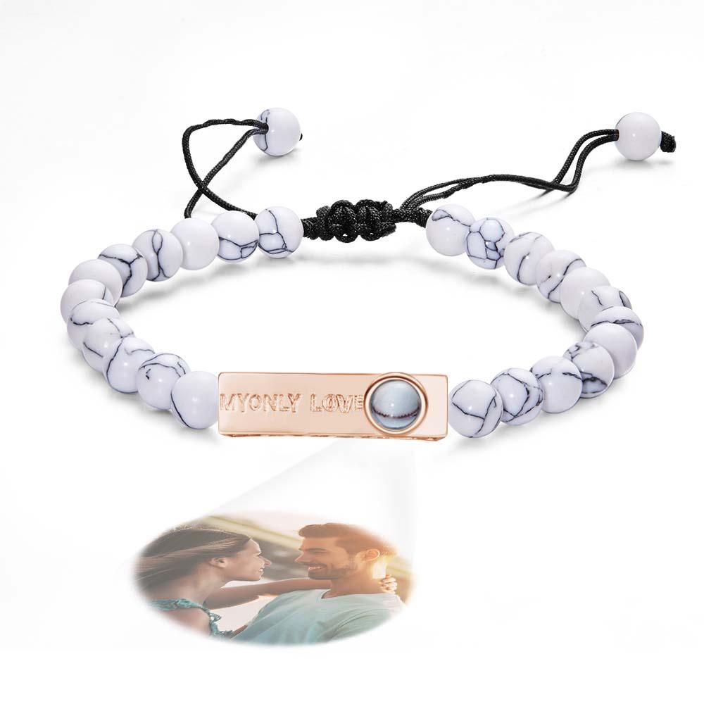 Personalized Photo Projection Beads Bracelet My Only Love Creative Gift For Her - yournamenecklaceau