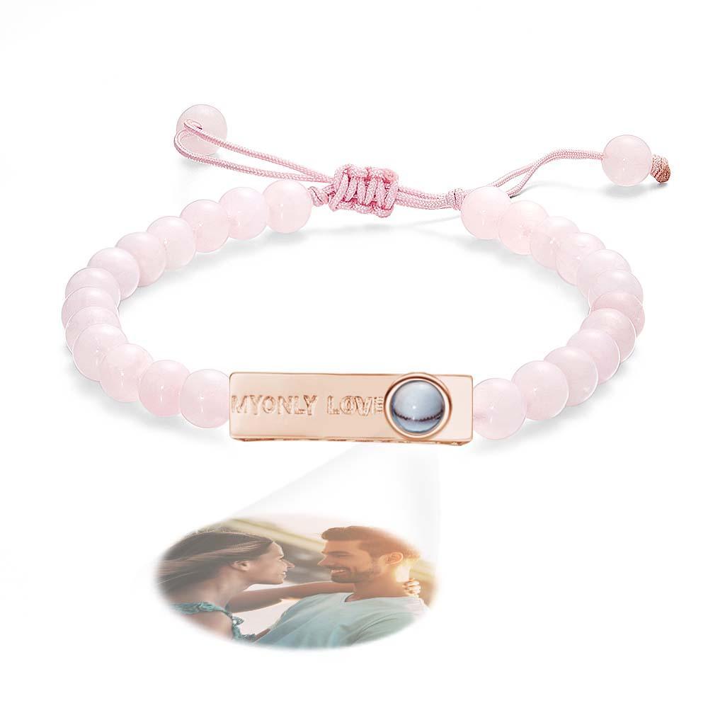 Personalized Photo Projection Beads Bracelet My Only Love Creative Gift For Her - yournamenecklaceau