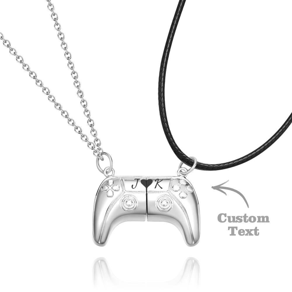 Custom Engraved Necklace Gamepad Creative for Game Couple - yournamenecklaceau