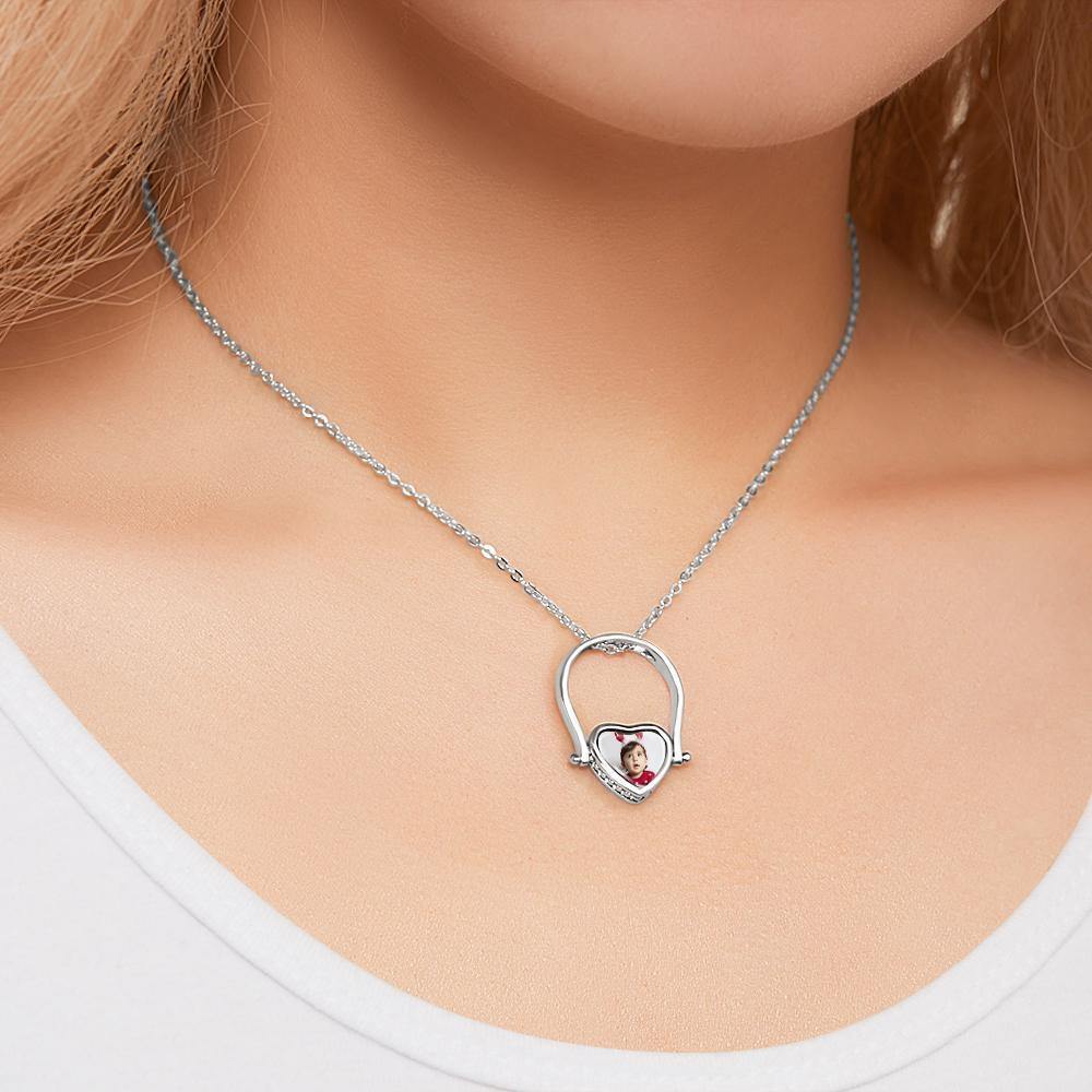 Photo Necklace, Photo Ring Couple's Gifts Dual-use (Ring Size 5#) - yournamenecklaceus
