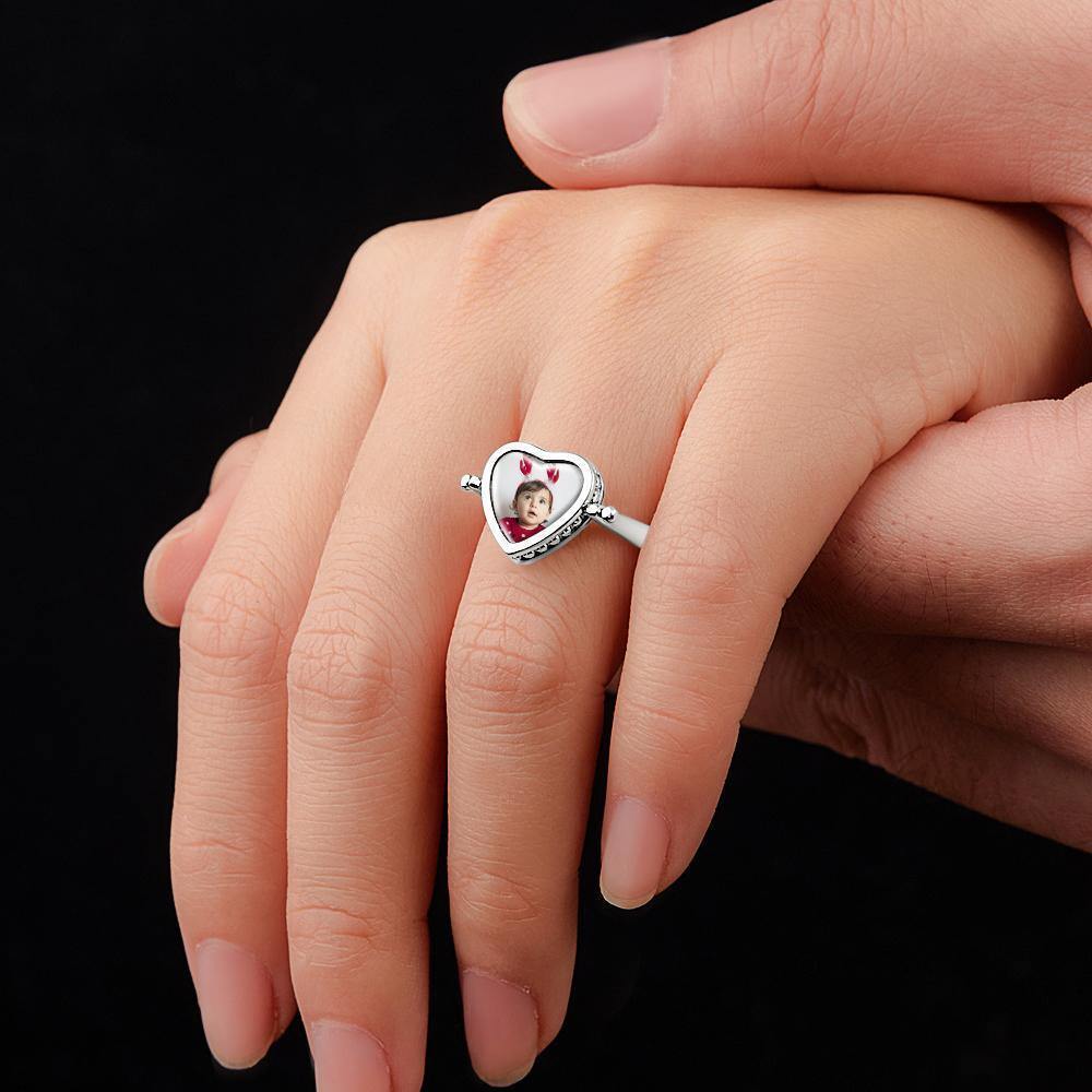 Photo Necklace, Photo Ring Couple's Gifts Dual-use (Ring Size 5#) - yournamenecklaceus