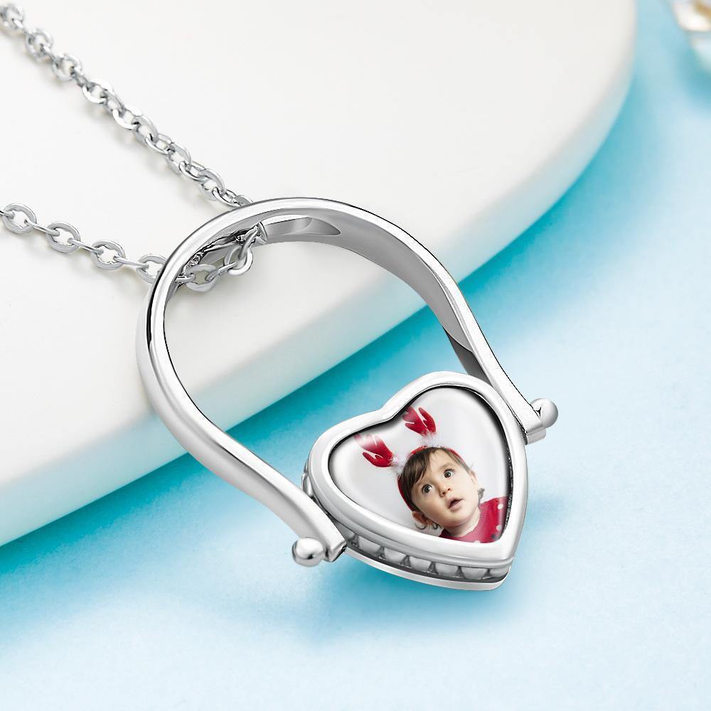 Photo Necklace, Photo Ring Couple's Gifts Dual-use (Ring Size 5#) - yournamenecklaceus