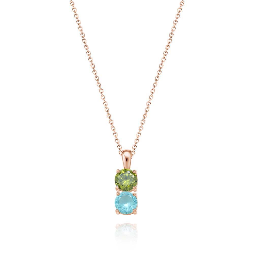 Custom Birthstone Strip Necklace Creative Colorful Zircon Necklace For Women - yournamenecklaceau