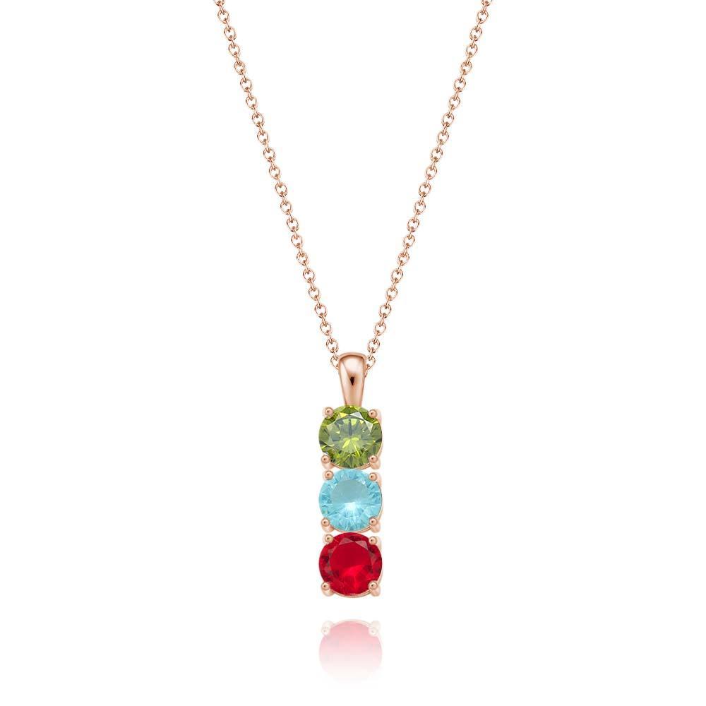 Custom Birthstone Strip Necklace Creative Colorful Zircon Necklace For Women - yournamenecklaceau