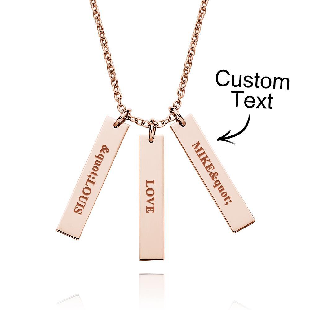 Custom Engraved Necklace Tiny Personalized Bar Tag Creative Gifts - yournamenecklaceau