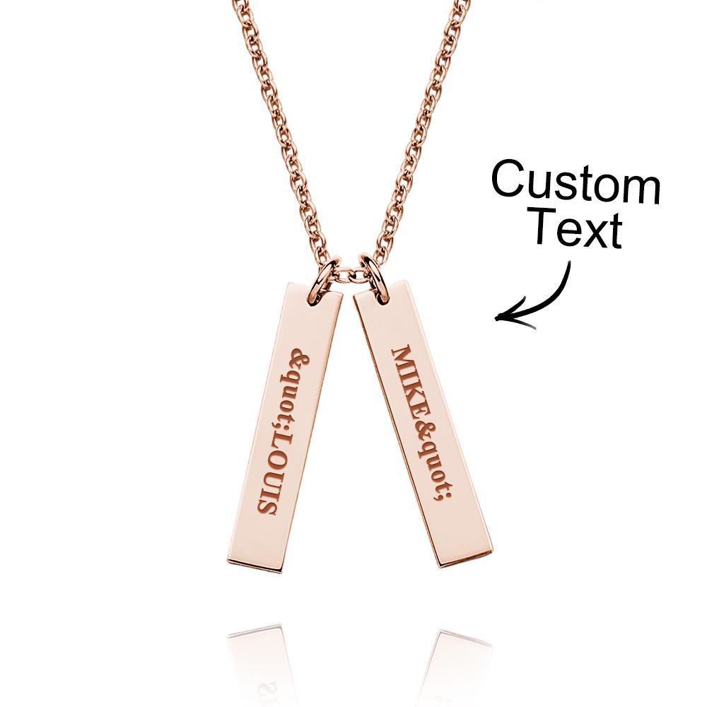 Custom Engraved Necklace Tiny Personalized Bar Tag Creative Gifts - yournamenecklaceau