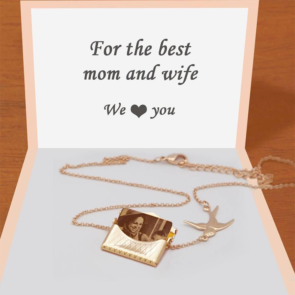 Custom Photo Engraved Handbag Necklace Golden - yournamenecklace