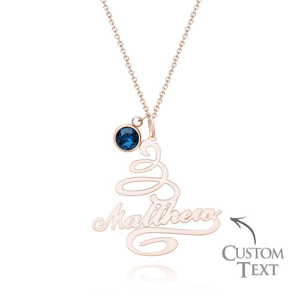 Custom Name Birthstone Christmas Tree Unique Gift - yournamenecklaceau