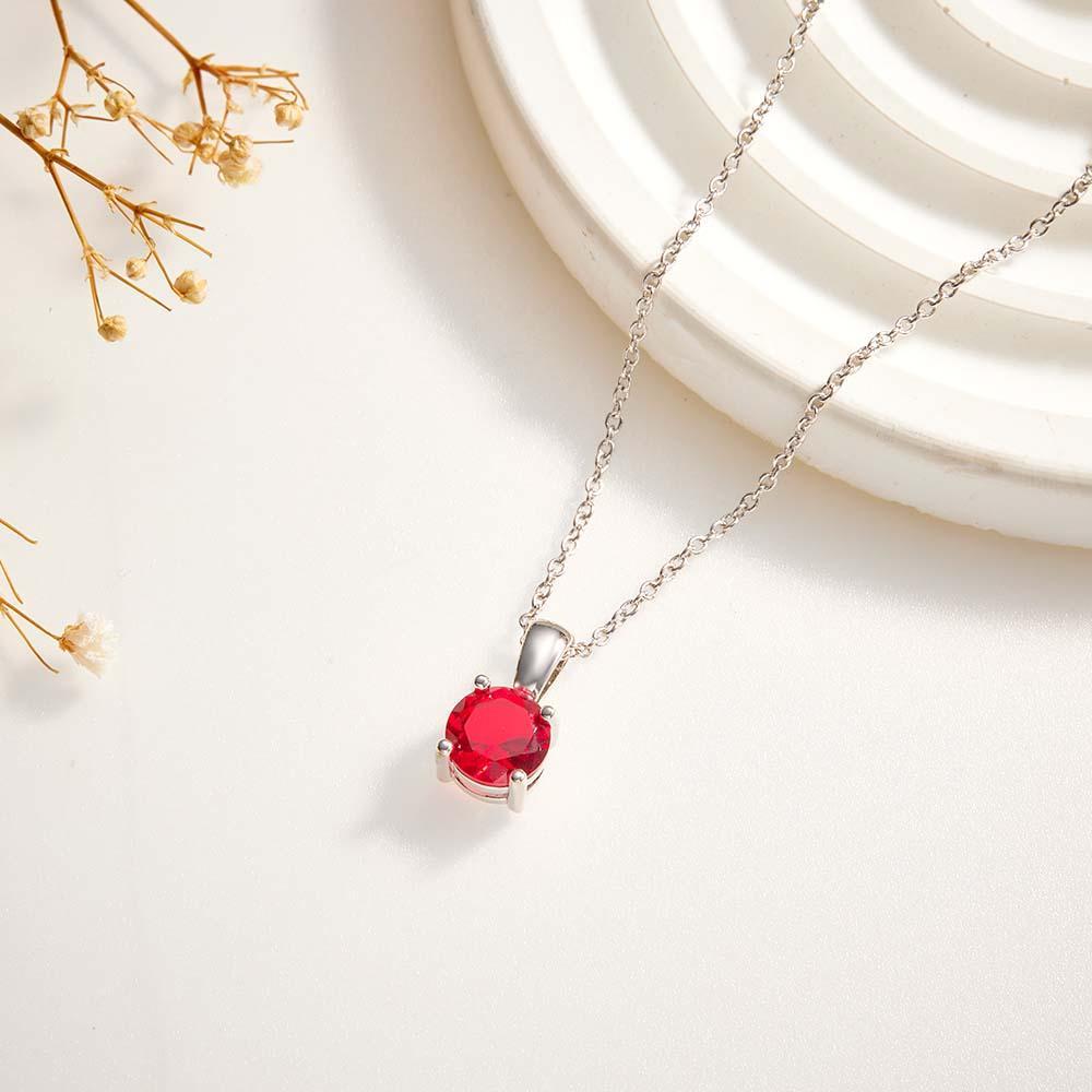 Custom Birthstone Strip Necklace Creative Colorful Zircon Necklace For Women - yournamenecklaceau