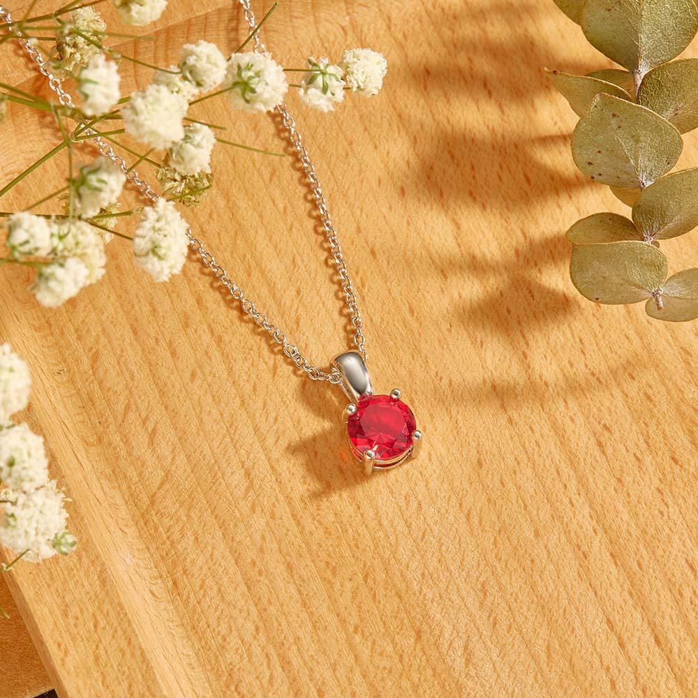 Custom Birthstone Strip Necklace Creative Colorful Zircon Necklace For Women - yournamenecklaceau