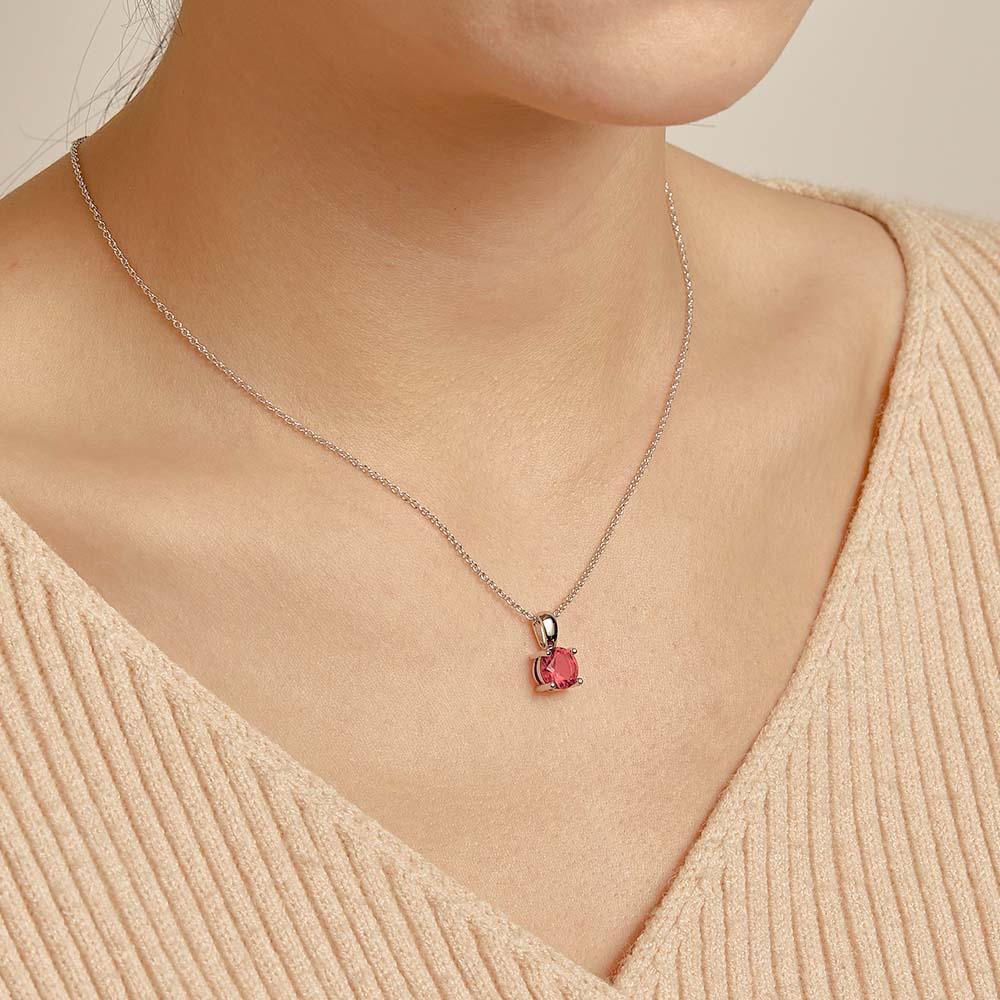 Custom Birthstone Strip Necklace Creative Colorful Zircon Necklace For Women - yournamenecklaceau