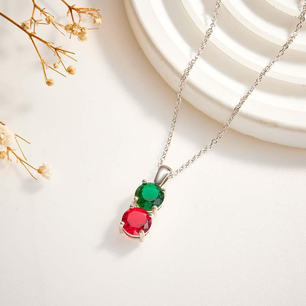 Custom Birthstone Strip Necklace Creative Colorful Zircon Necklace For Women - yournamenecklaceau